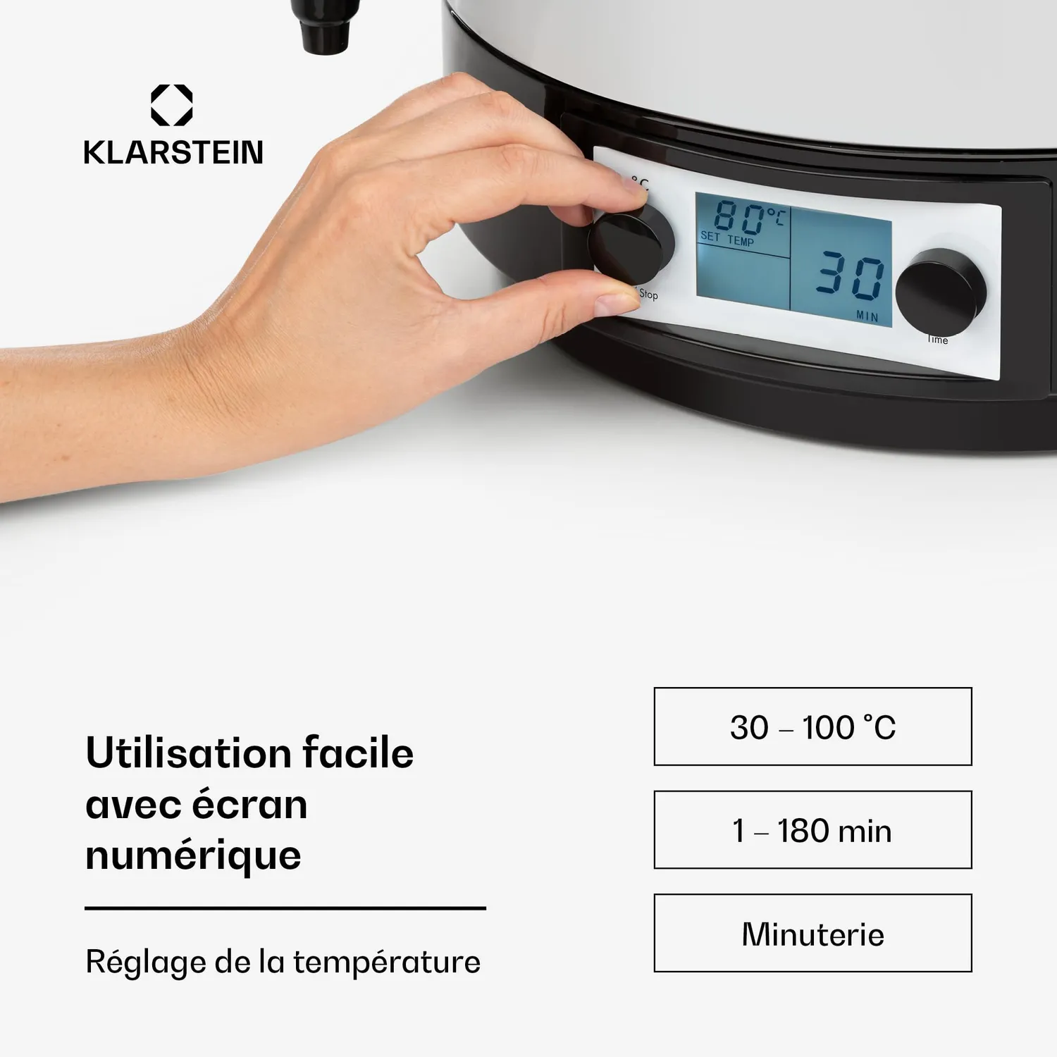 Klarstein KonfiStar 60 Digital stérilisateur 60 L inox 2500 W