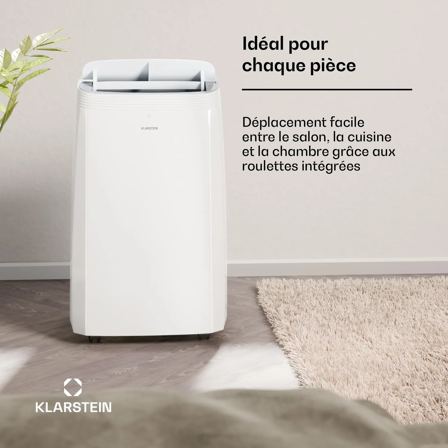 Klarstein Grandbreeze climatiseur mobile 14000 BTU blanc