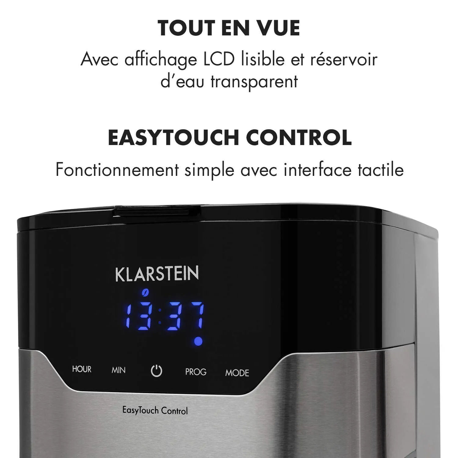 Klarstein Arabica cafetière filtre 12 tasses noir inox