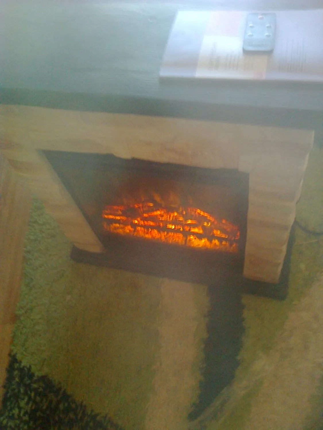 Klarstein Villach cheminée électrique 1800 W pierre noir-marron