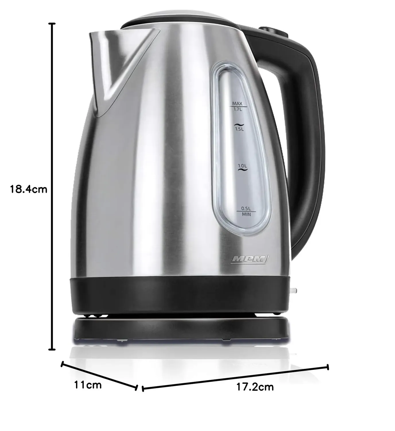 MPM MCZ-70M bouilloire électrique 1,7 L inox