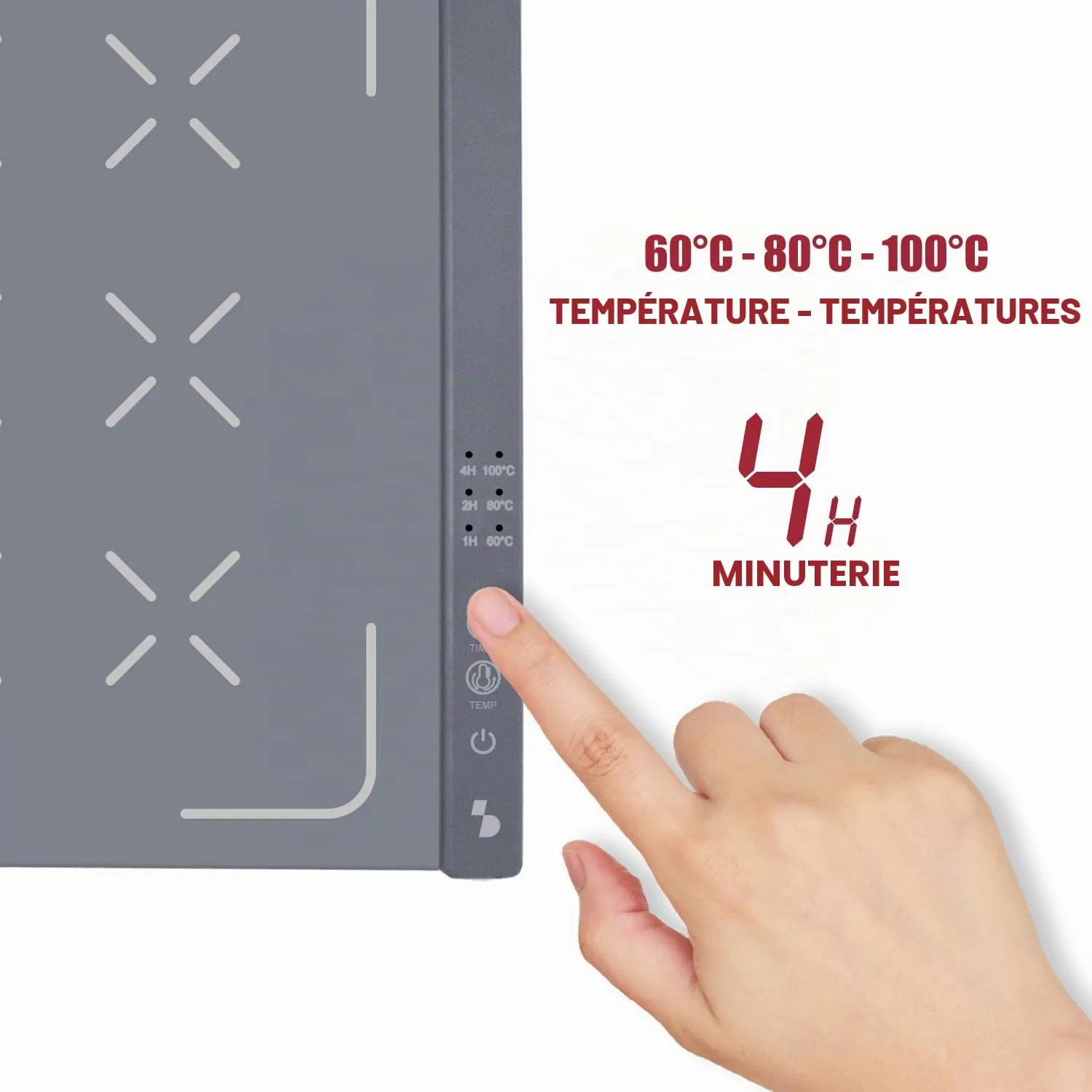 Beper P101TEM100 chauffe-plats silicone 350W 3 températures
