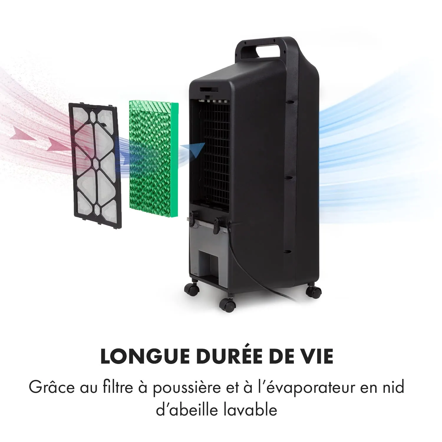 Klarstein rafraîchisseur d'air 4 en 1 5,5 L 45 W