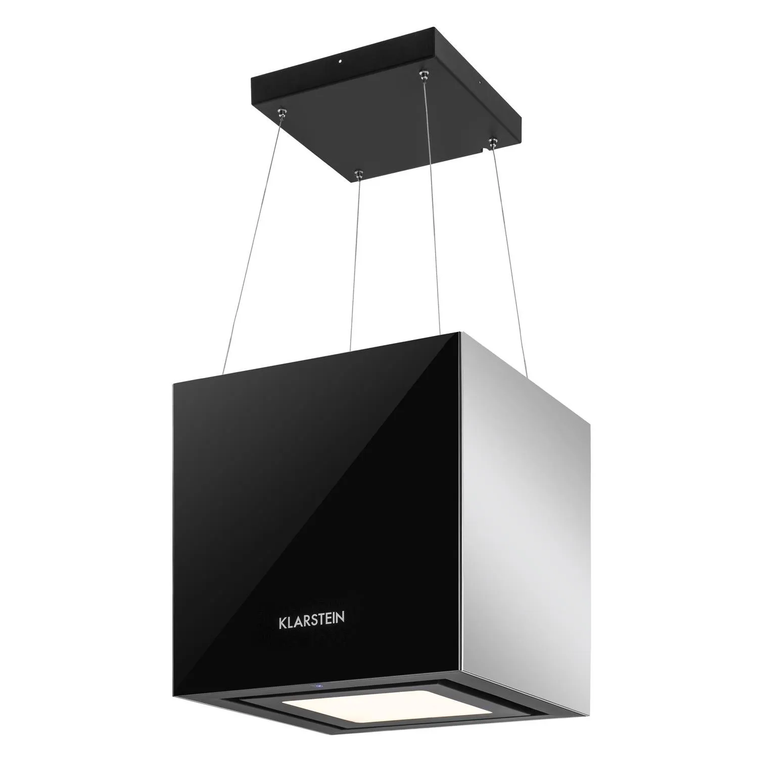 Klarstein Kronleuchter hotte îlot 45 cm noire recyclage
