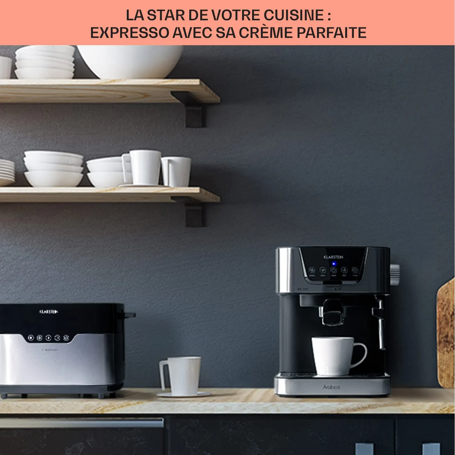 Klarstein machine expresso 15 bars 1,5 L inox 1050 W