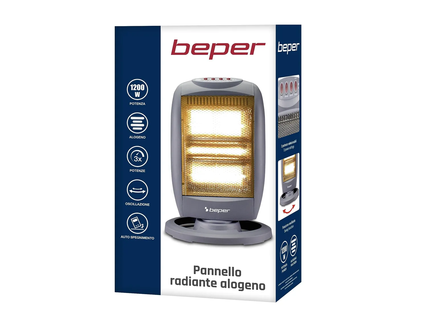 Beper P203PAN011 panneau radiant halogène gris 1200W