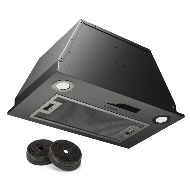 Klarstein hotte encastrable 52 cm inox 439 m³/h tactile