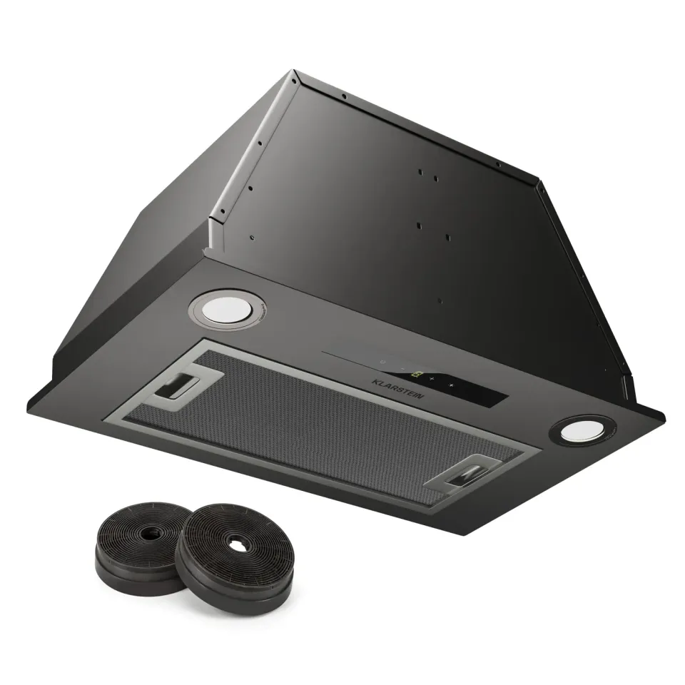 Klarstein hotte encastrable 52 cm inox 439 m³/h tactile