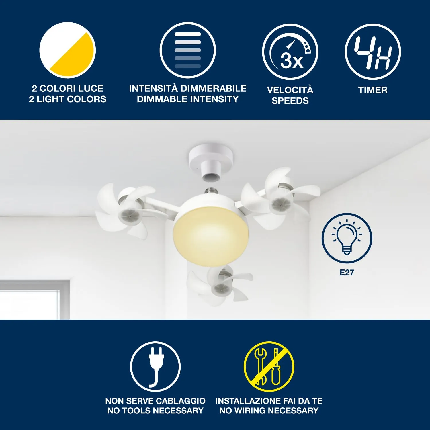 Beper P206VEN612 ventilateur plafond LED télécommande