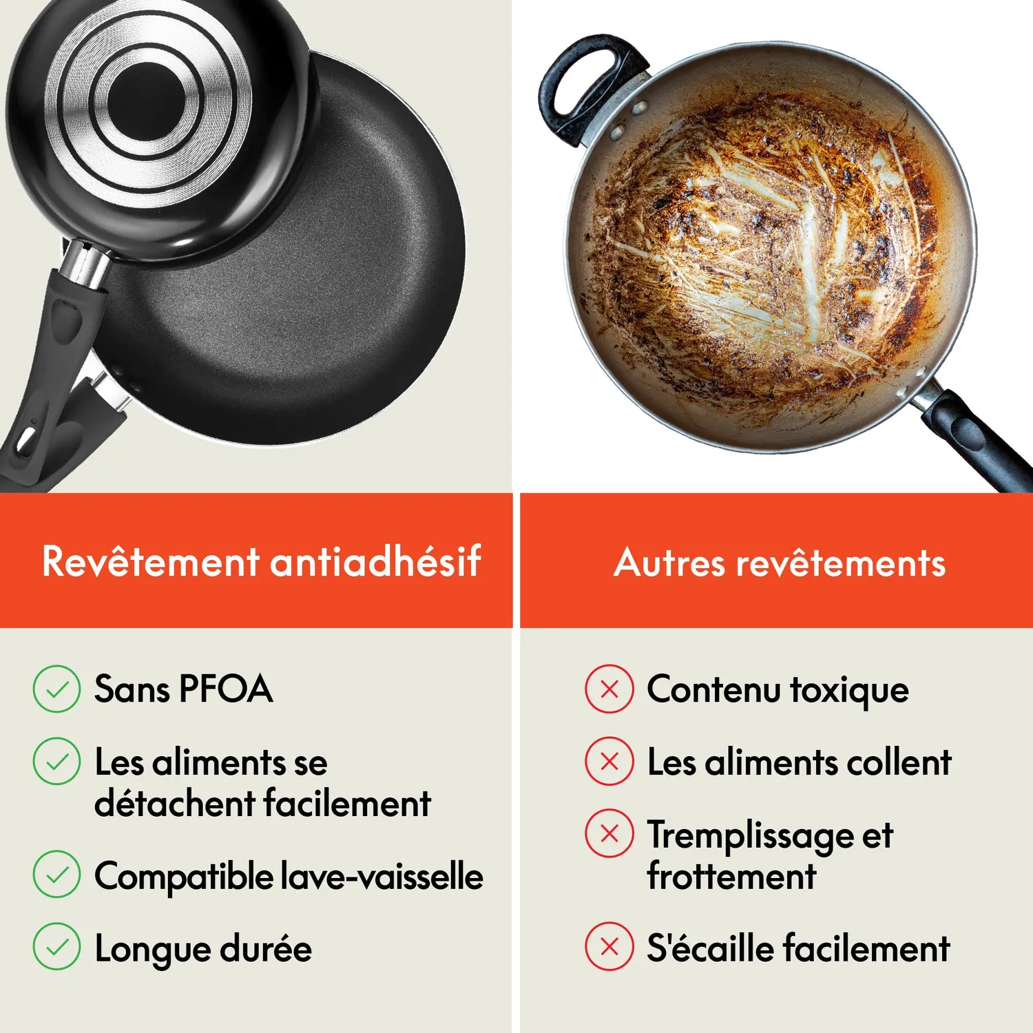 La Bella batterie de cuisine 21 pièces antiadhésive noire