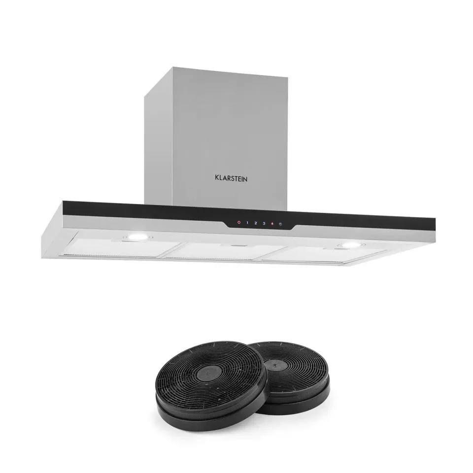 Klarstein Finessa hotte aspirante 90 cm 635 m³/h gris inox