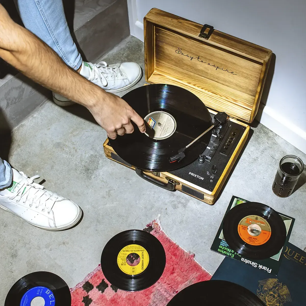 Prixton VC400 platine vinyle bois bluetooth USB