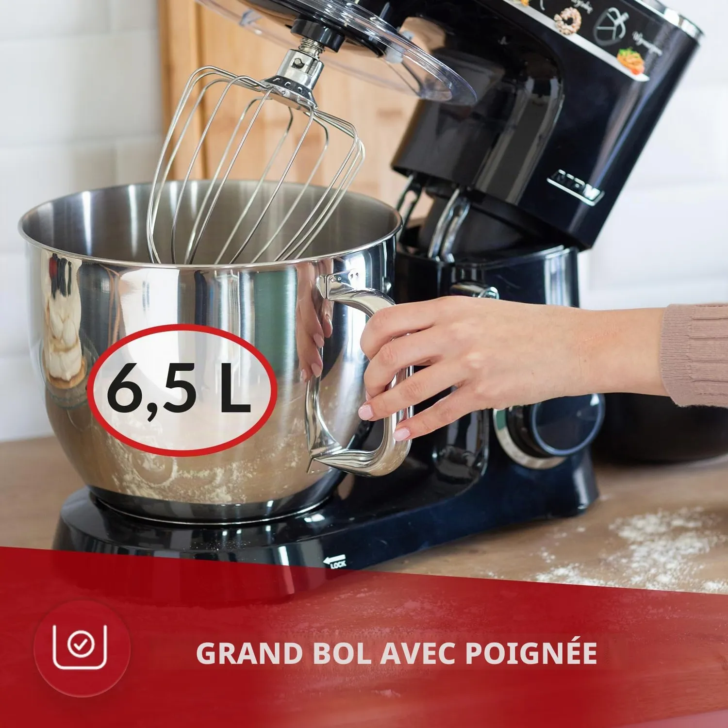 MPM MRK-19 robot pâtissier 6,5L 2200W max