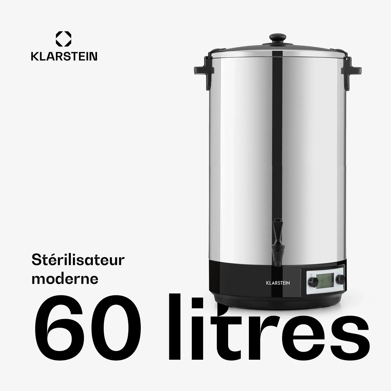 Klarstein KonfiStar 60 Digital stérilisateur 60 L inox 2500 W