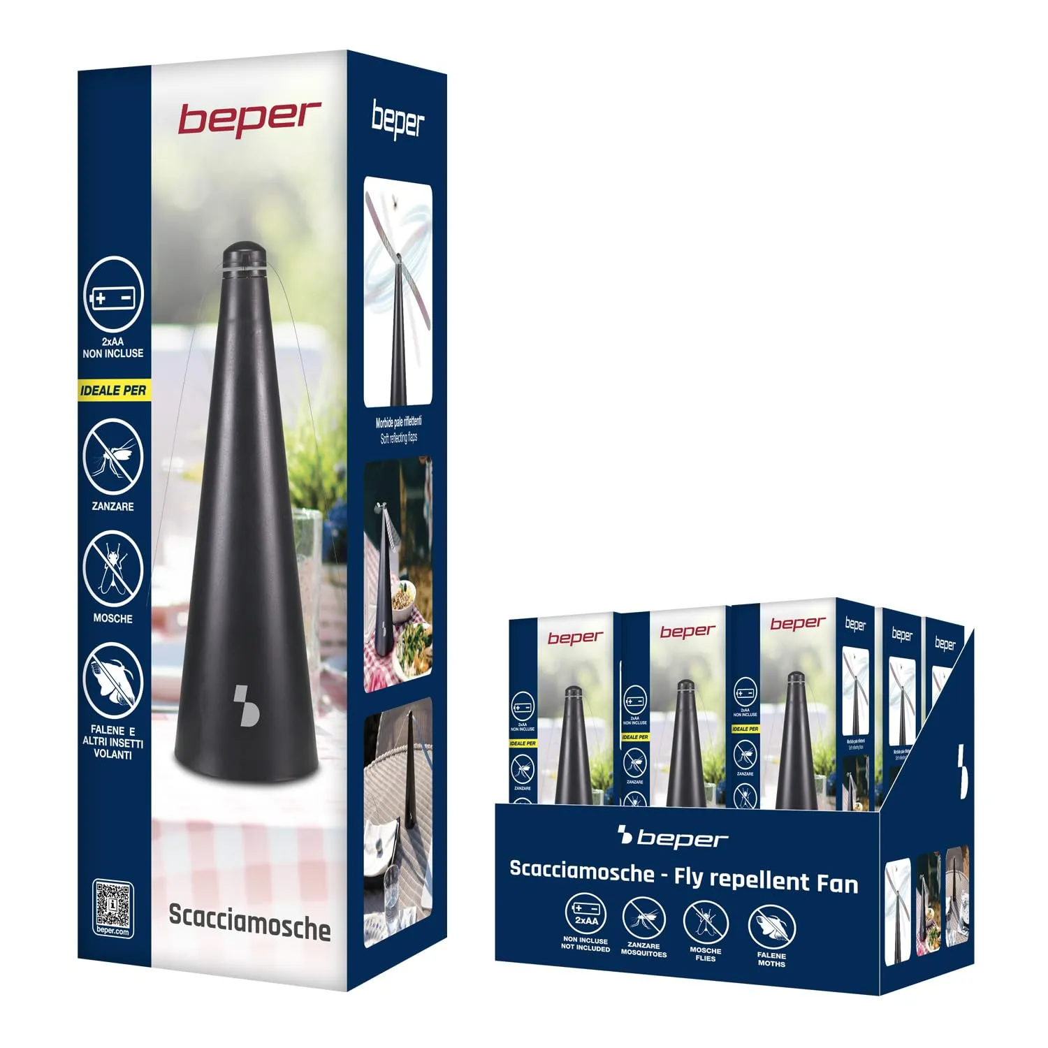 Beper P206ZAN301 chasse-mouches de table piles pales douces