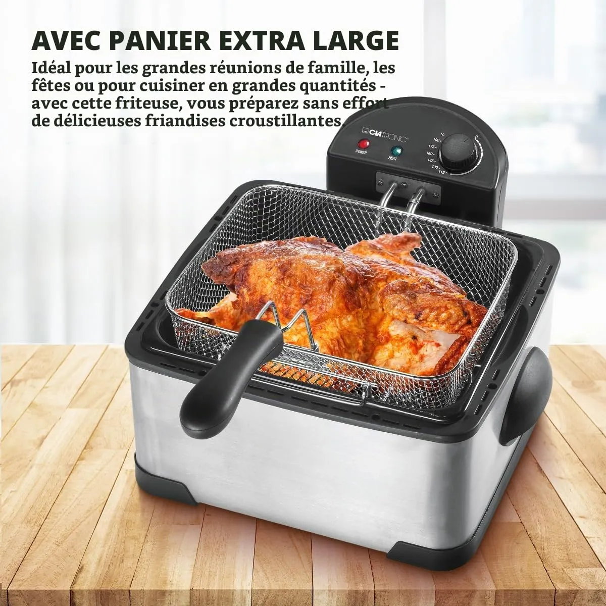 Clatronic FR 3195 friteuse inox 4 L 2000 W