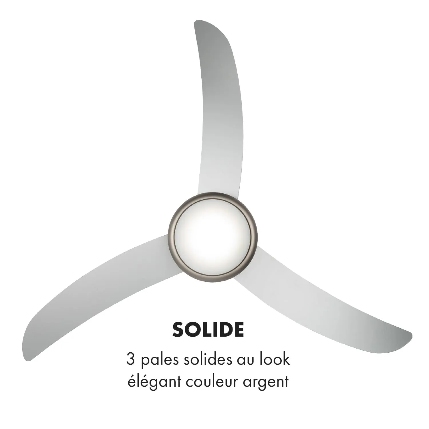 Klarstein El Paso ventilateur de plafond blanc 132 cm avec luminaire
