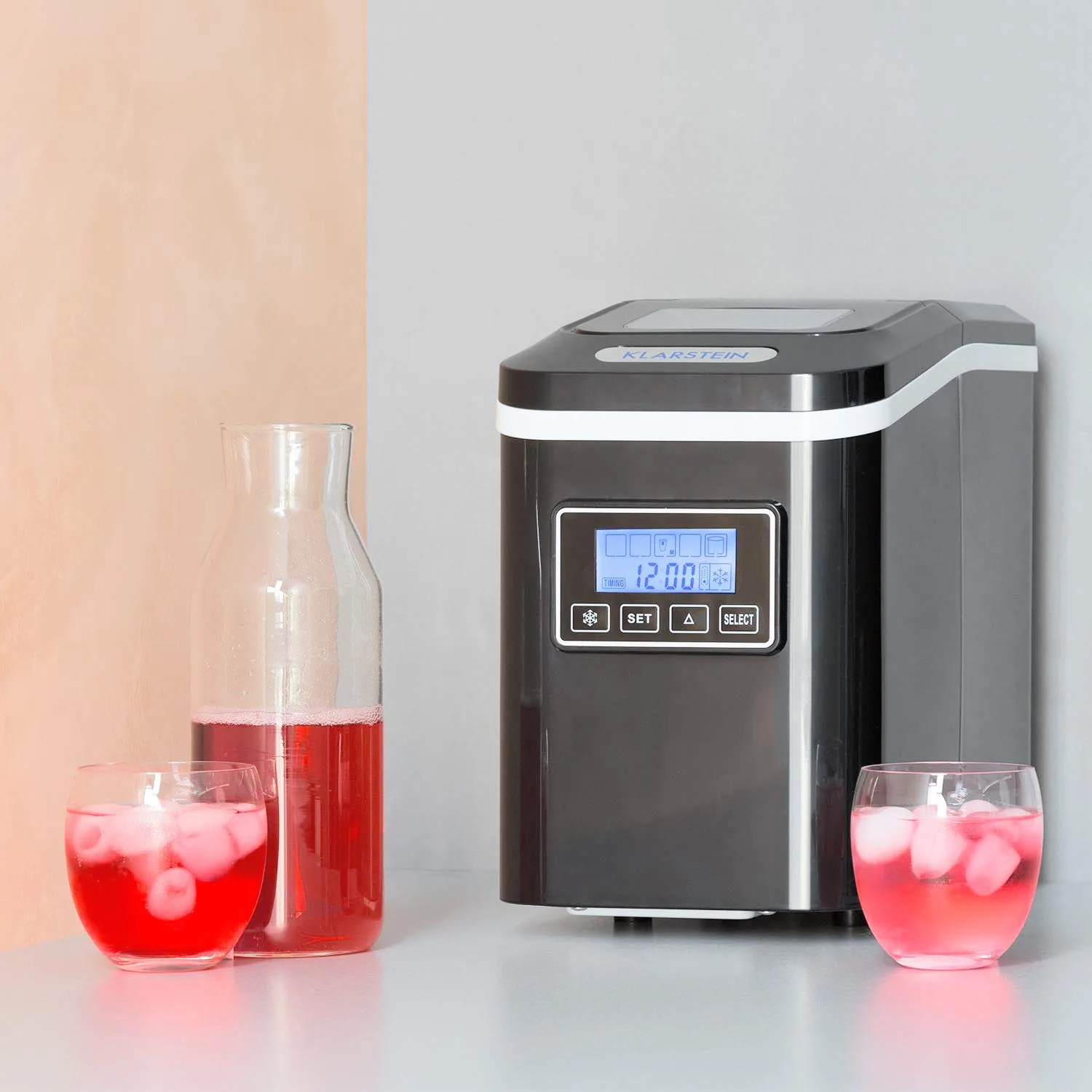 Klarstein Lannister machine à glaçons noire