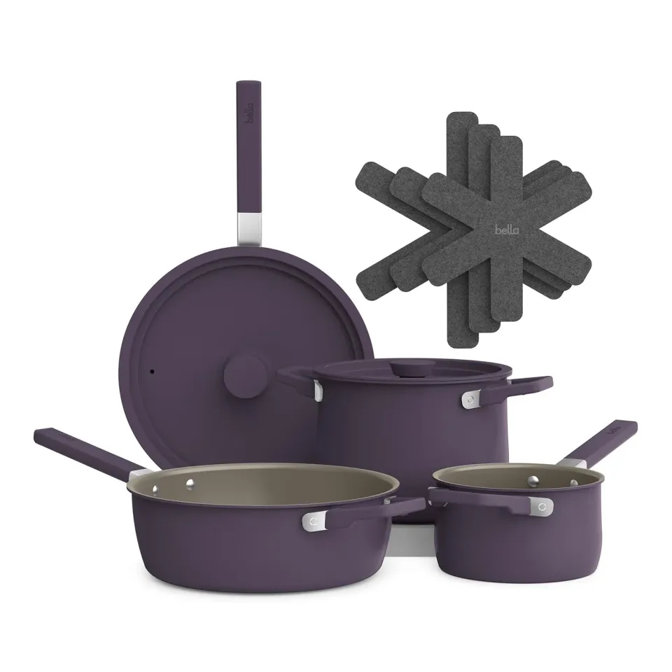 La Bella StoreMore batterie cuisine 9 pièces prune céramique