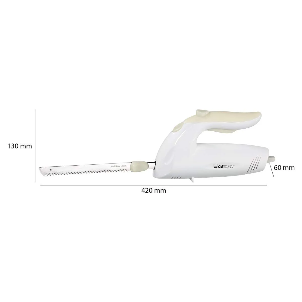 Clatronic EM 3062 couteau électrique inox 150W