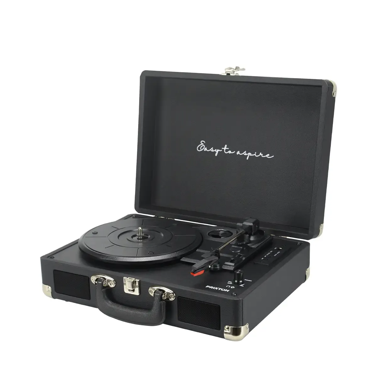 Prixton VC400 tourne-disque noir bluetooth USB 2x5 W