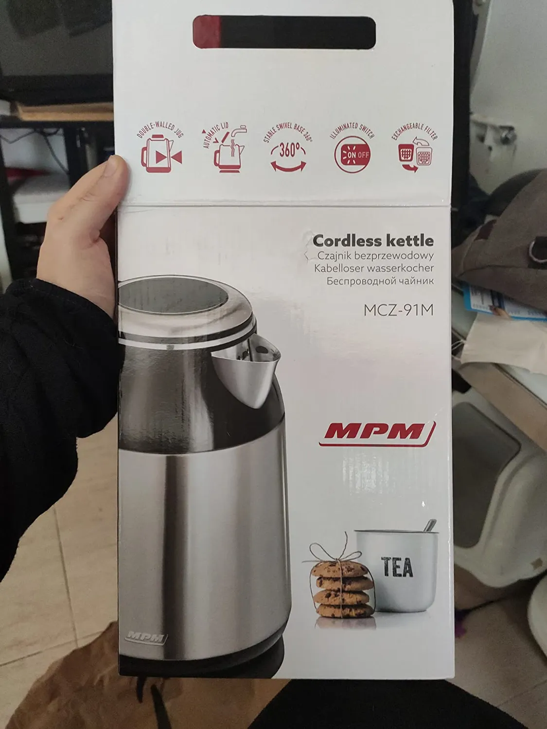 MPM MCZ-91M bouilloire électrique 1,7 L inox