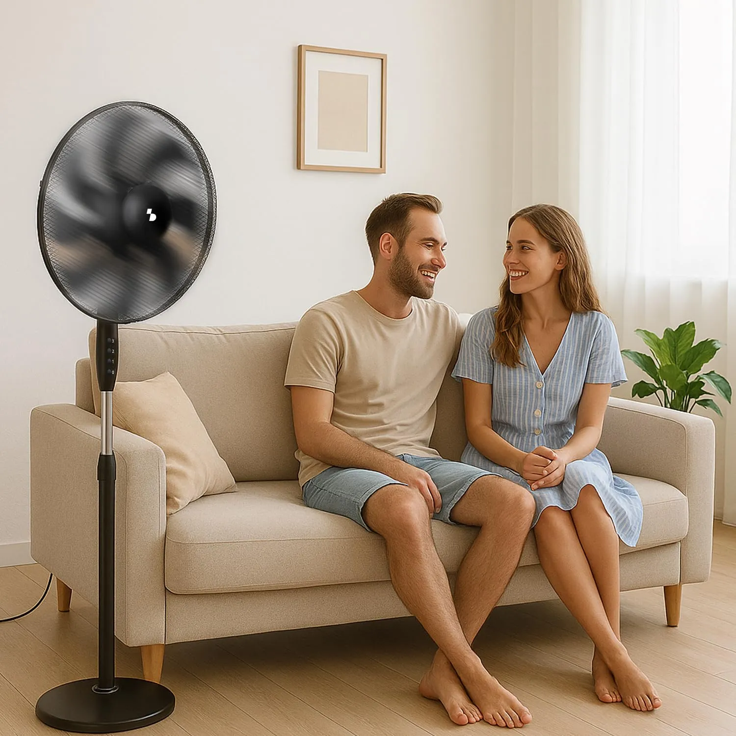 Beper P206VEN120 ventilateur sur pied noir 40 cm 7 pales