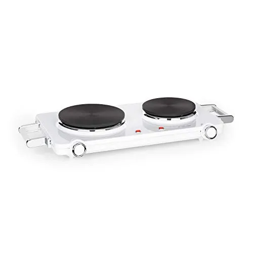 Klarstein Cookorama plaque de cuisson électrique double blanche