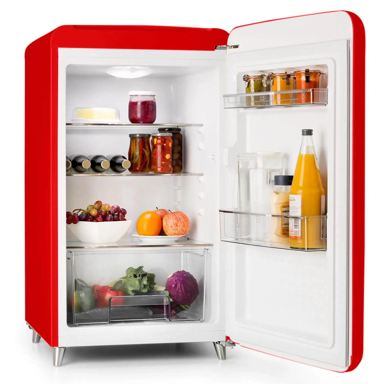 Klarstein PopArt-Bar réfrigérateur 136 L rouge rétro