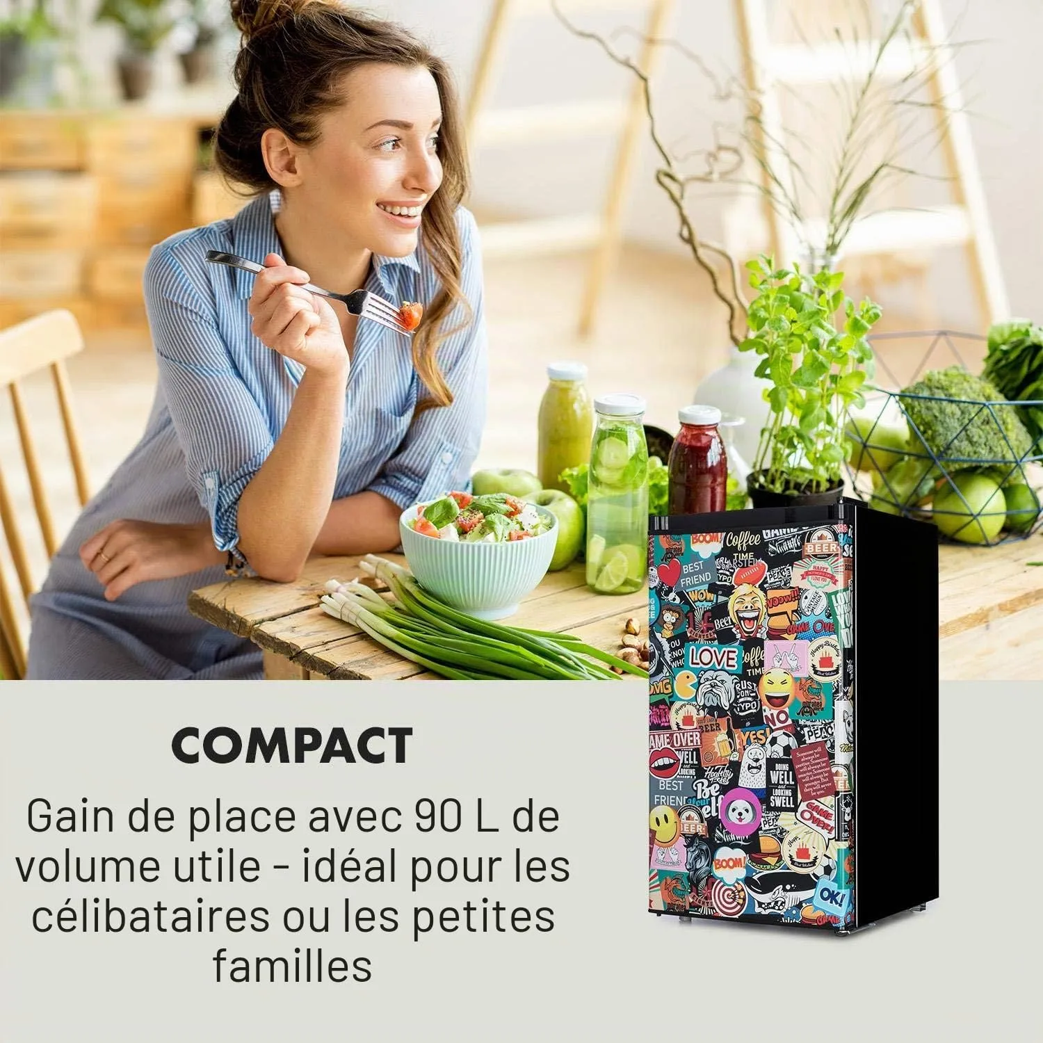 Klarstein Cool Vibe réfrigérateur 90 L noir BD 42 dB