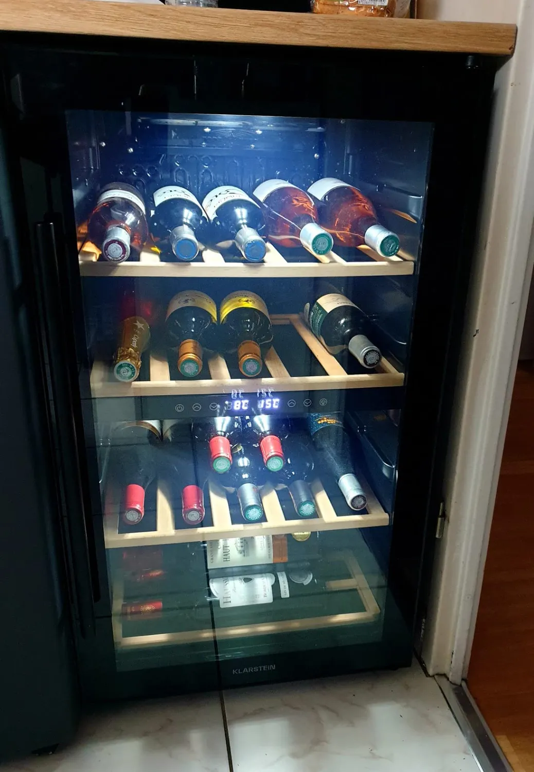Klarstein Barossa cave à vin 34 bouteilles noir 80 L