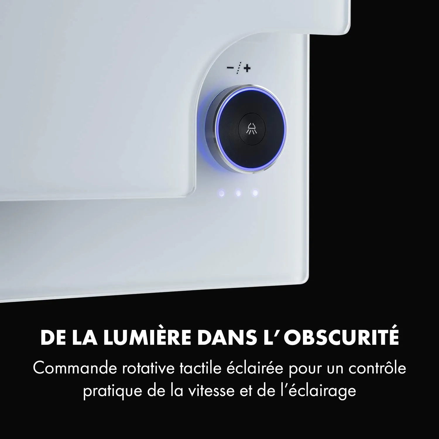 Klarstein Amelia hotte inclinée 60 cm blanc 586 m3/h
