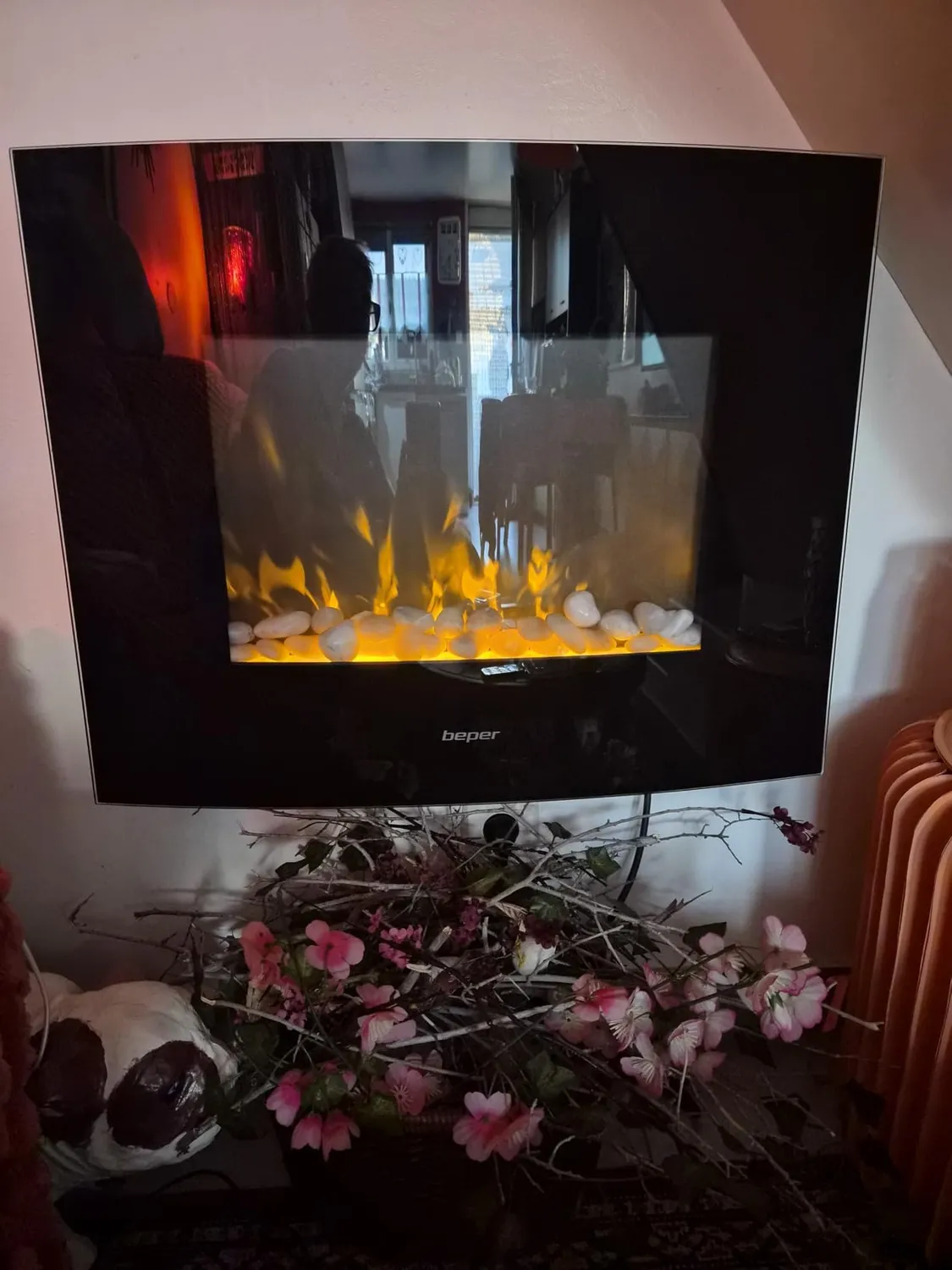 Beper RI.503 cheminée électrique murale effet flamme