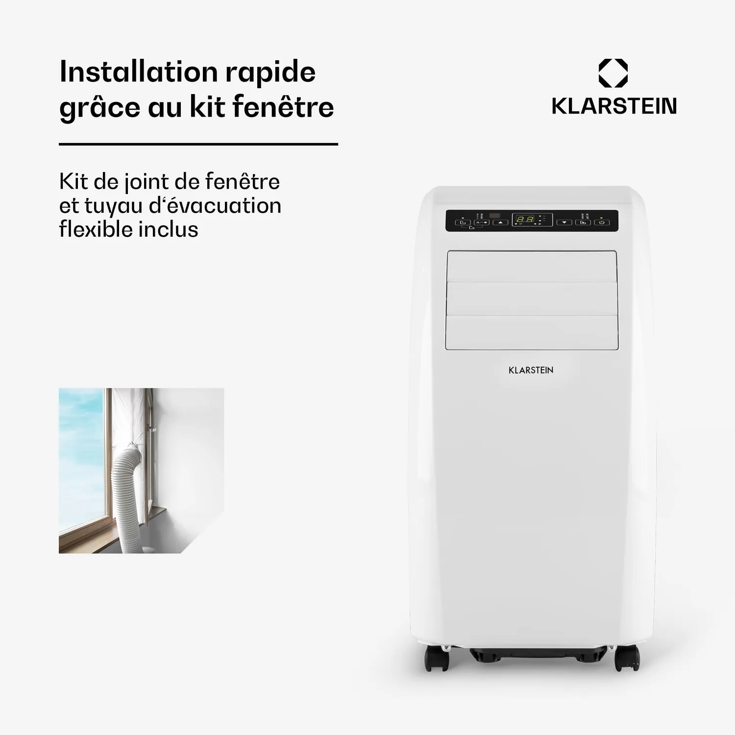 Klarstein climatiseur mobile 10000 BTU 4 en 1 silencieux