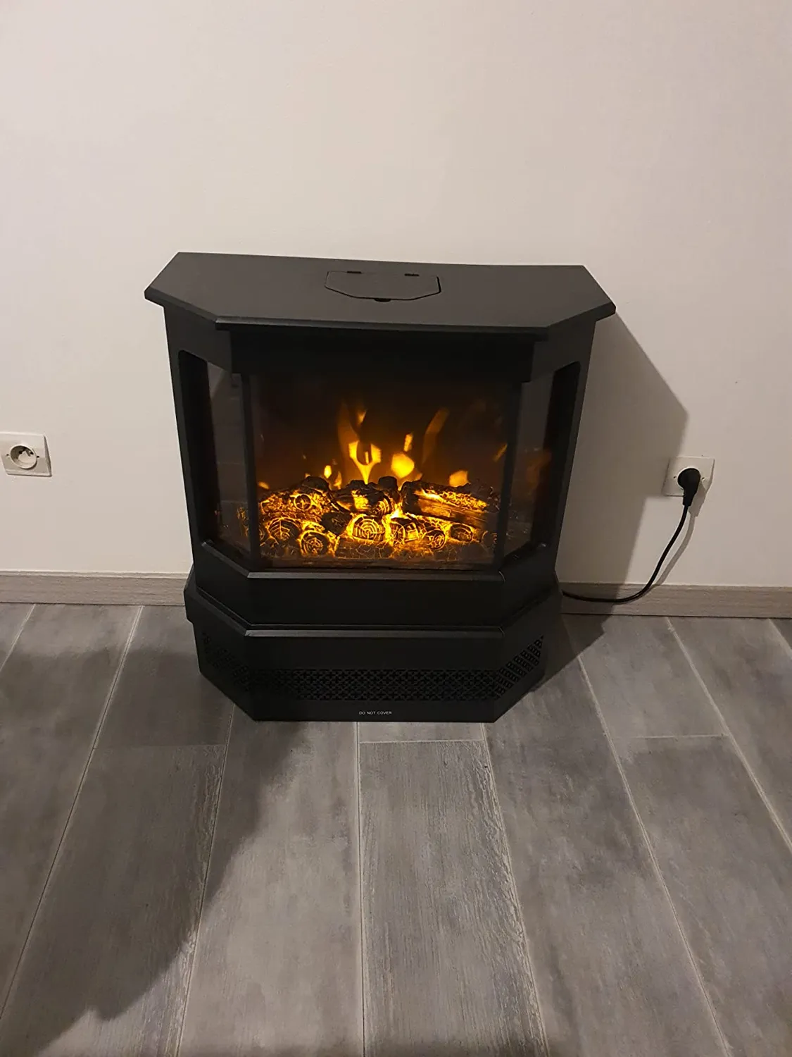 Klarstein Castillo cheminée électrique noire 2000W flammes