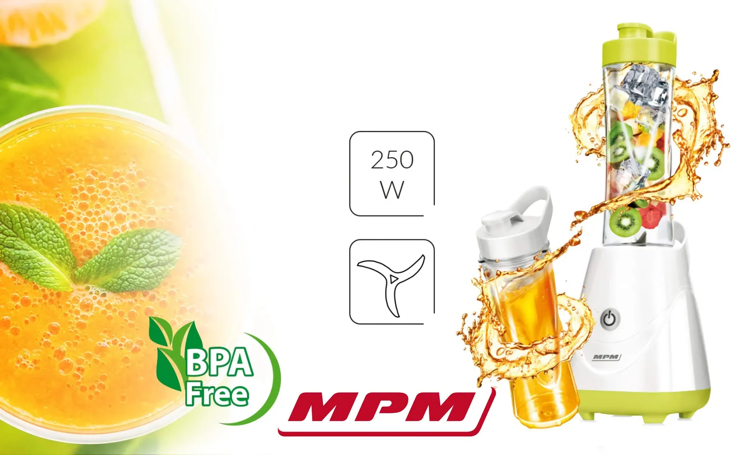 MPM MBL-20 blender 2 bouteilles 600 ml 250 W