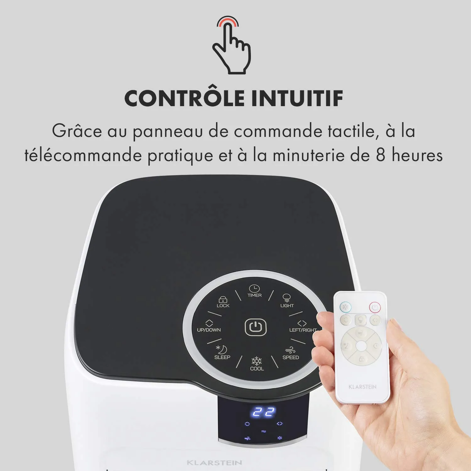 Klarstein Sonnendeck rafraîchisseur air 6 L blanc 3-en-1