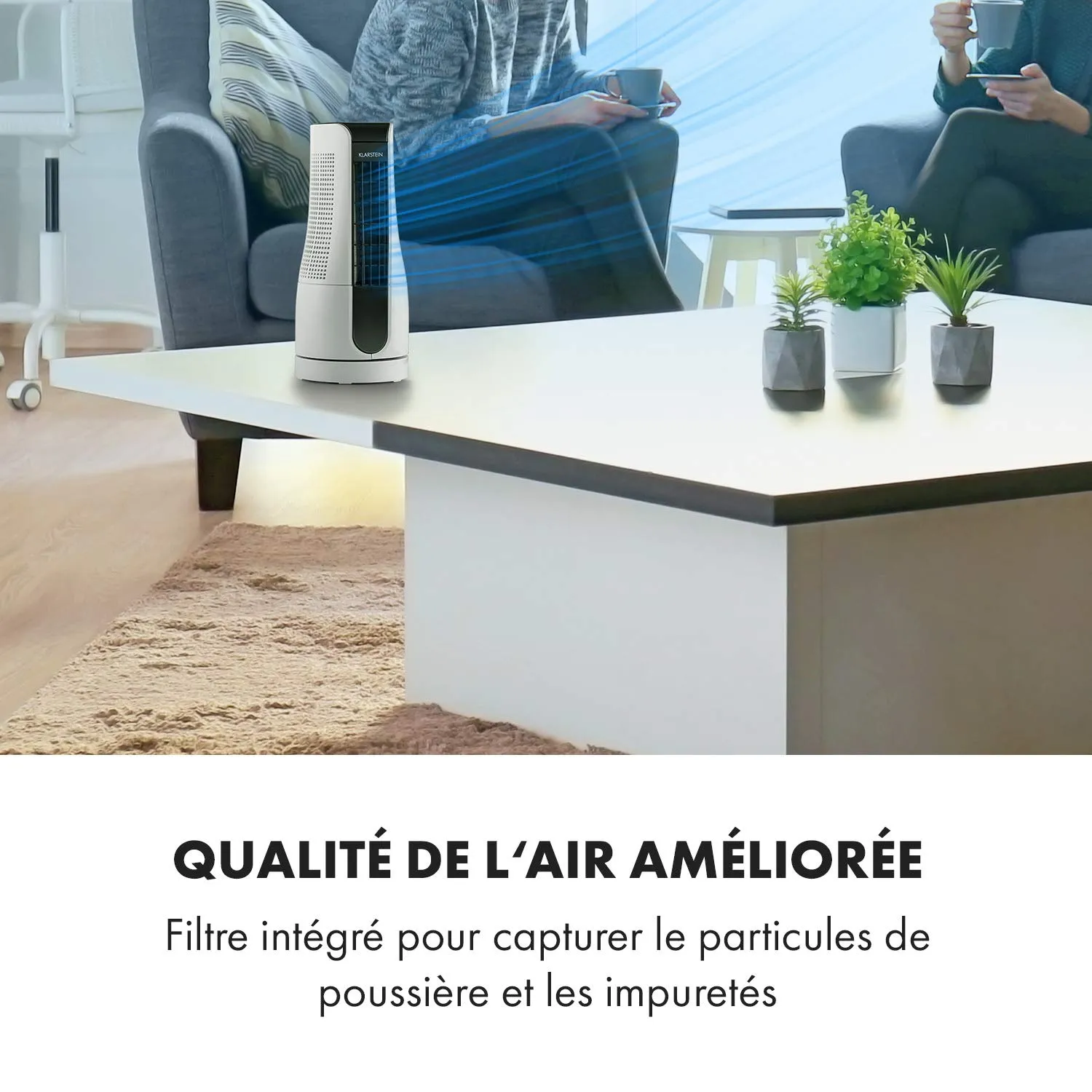 Klarstein Skyscraper Office ventilateur de table blanc 16 W silencieux