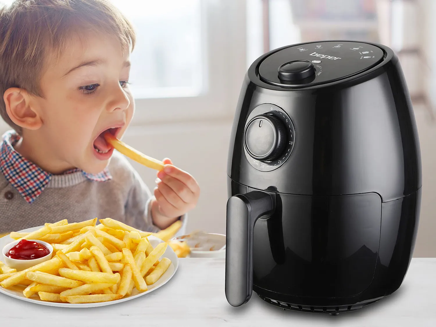Beper P101FRI001 friteuse sans huile 2 L noir 1000 W