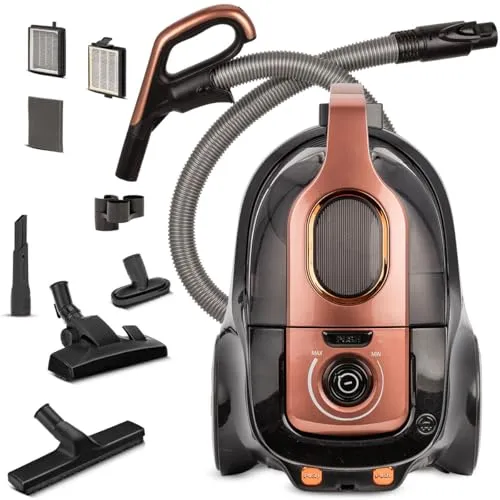 MPM MOD-25 aspirateur sans sac 1,1 L noir/orange cyclonique