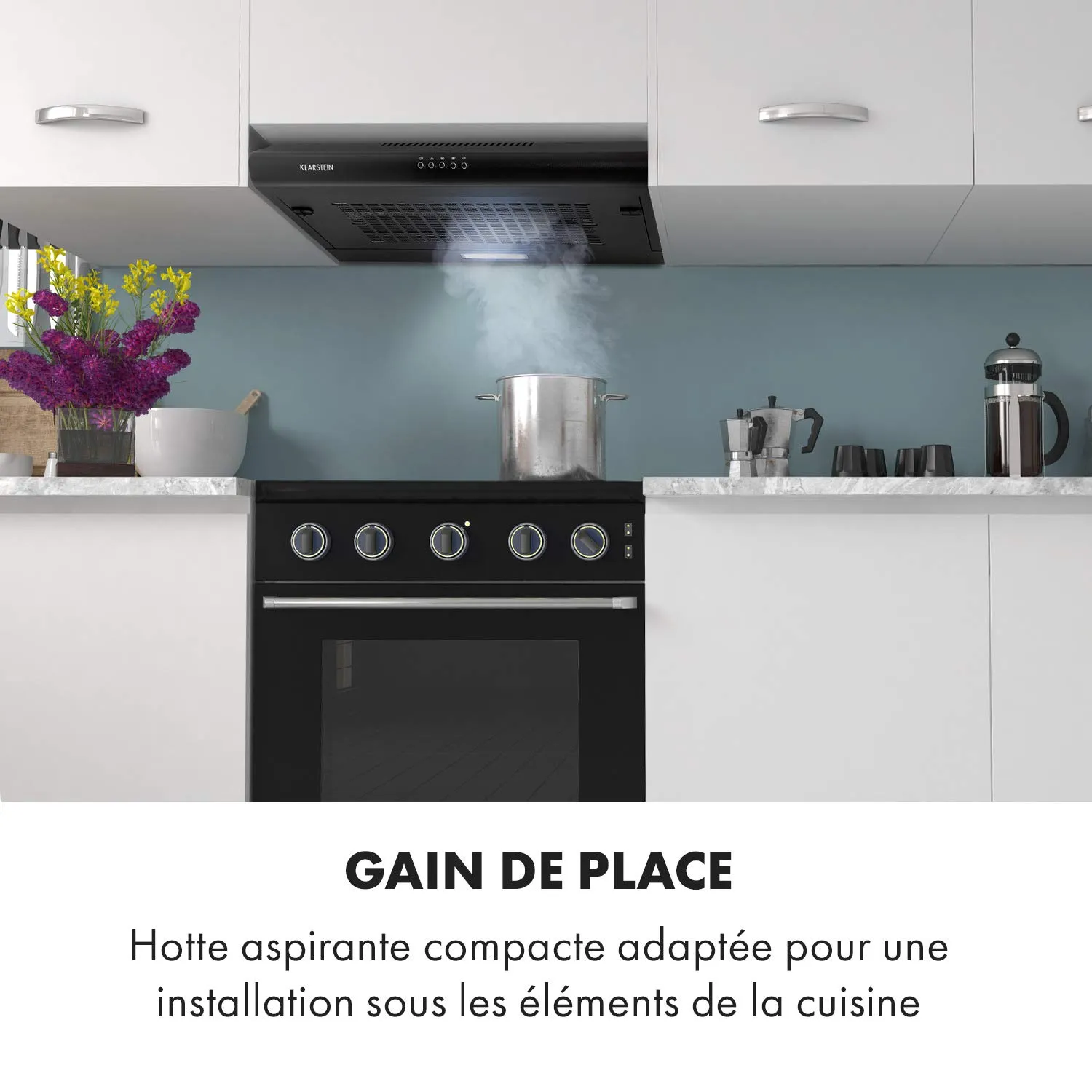 Klarstein Capannina hotte aspirante 60 cm noire