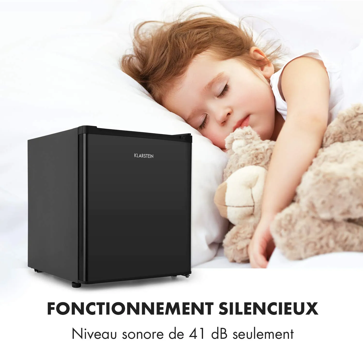 Klarstein Snoopy Eco mini-réfrigérateur 46 L noir silencieux
