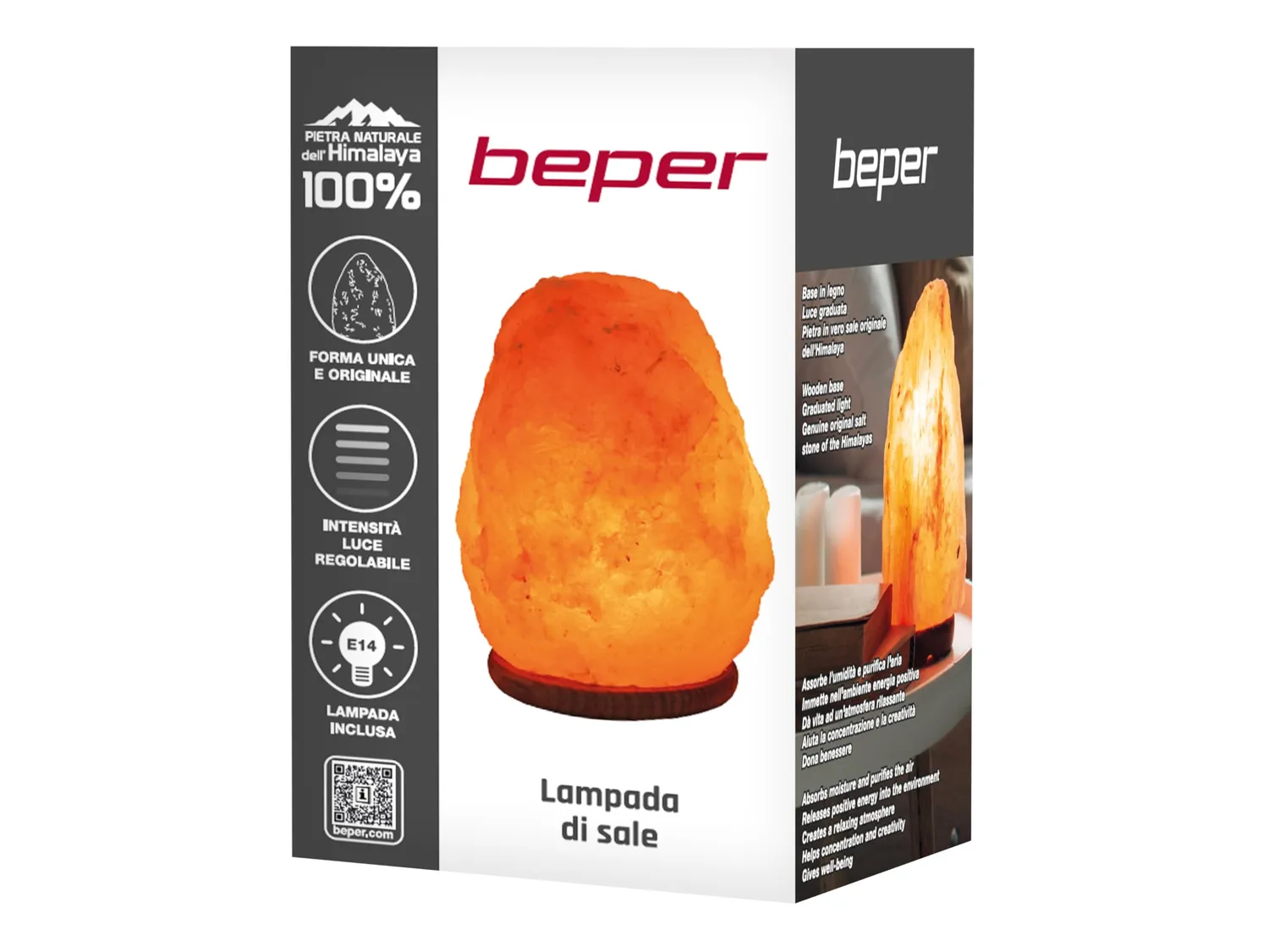 Beper P201UTP100 lampe sel Himalaya variateur