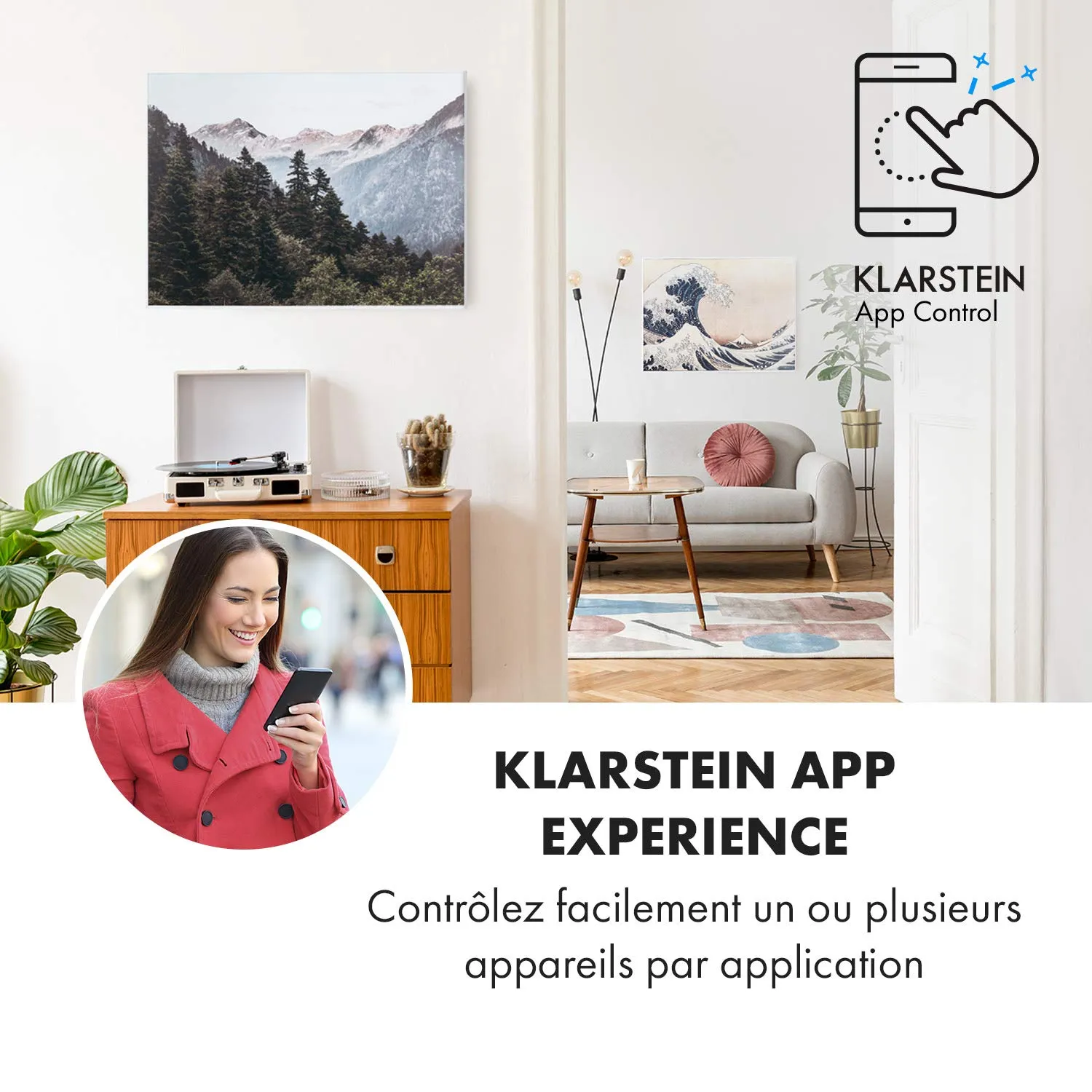 Klarstein Air Art Smart chauffage infrarouge mural 500W wifi