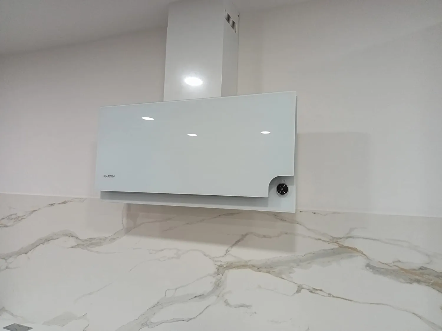 Klarstein Amelia hotte inclinée 60 cm blanc 586 m3/h