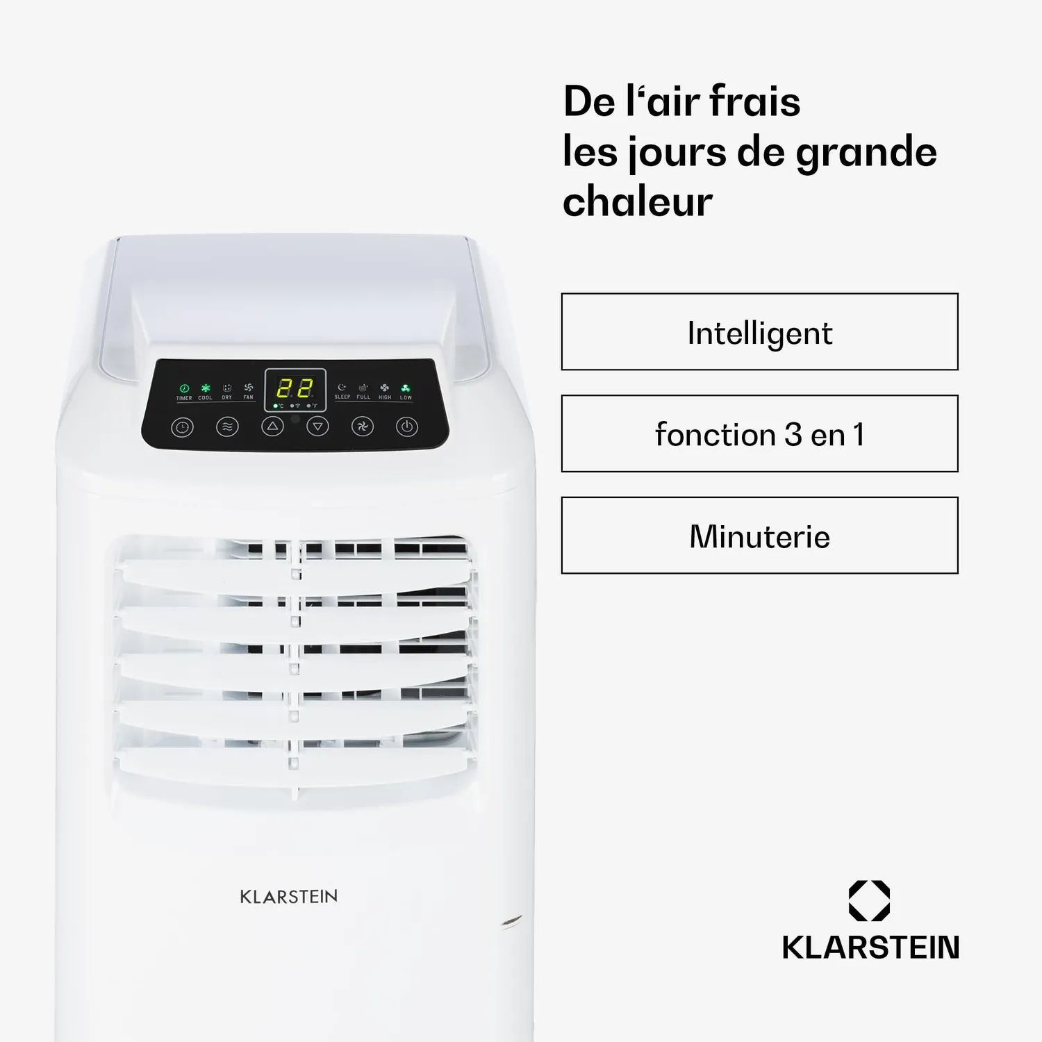 Klarstein climatiseur mobile 7000 BTU connecté 3 en 1