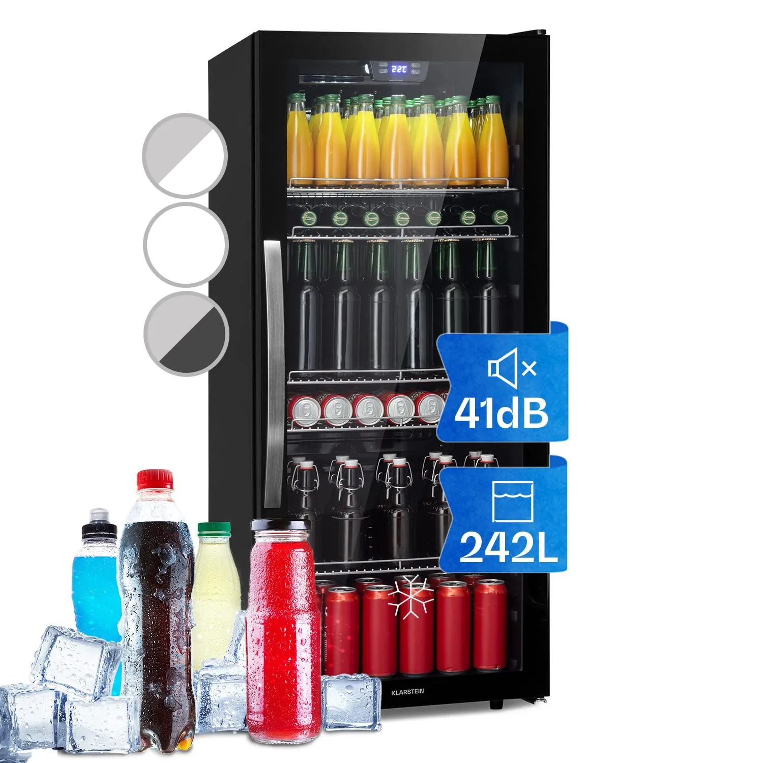 Klarstein Beersafe réfrigérateur boissons 124 L argent-noir vitré