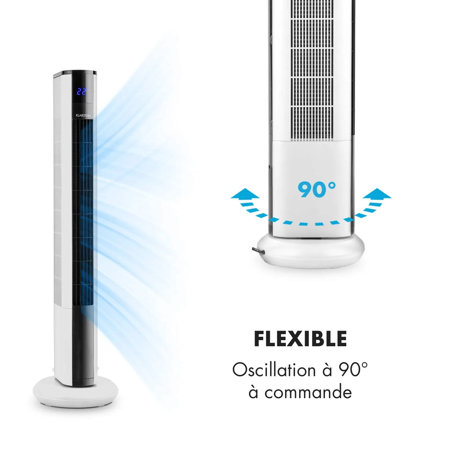 Klarstein Skyscraper 3G ventilateur tour blanc 48W