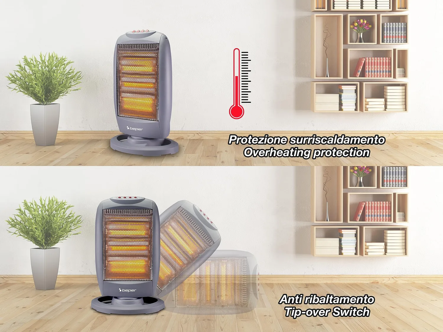 Beper P203PAN011 panneau radiant halogène gris 1200W