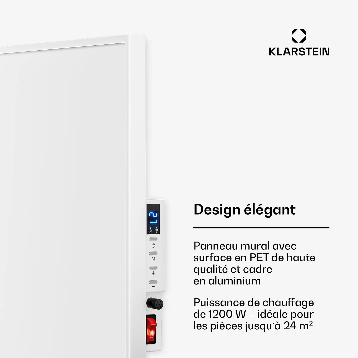 Klarstein radiateur infrarouge 1200 W WiFi IP24 blanc